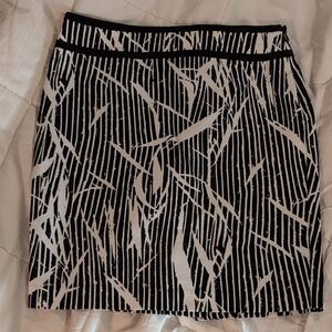 The Limited Black and White Abstract Pencil Skirt